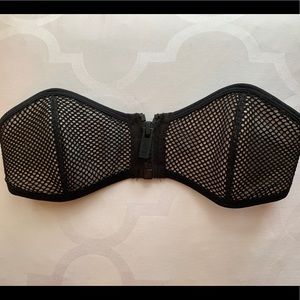 TRIANGL bandeau zip up bikini top